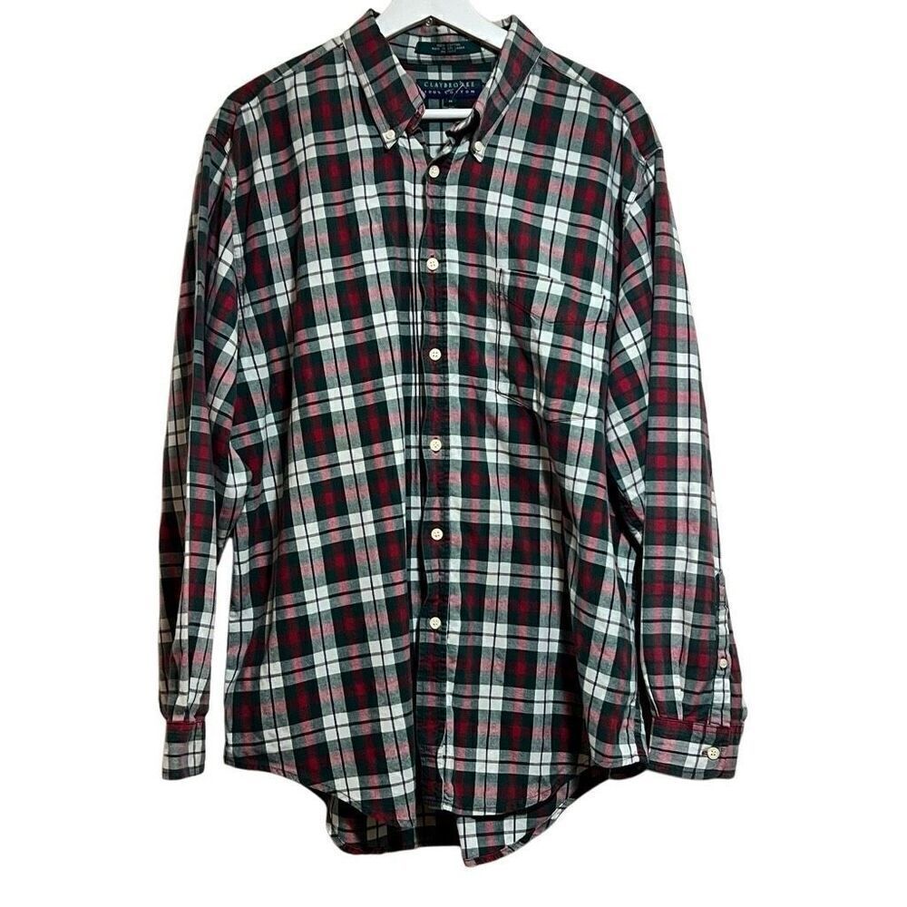 Claybrooke  men’s XL 100% cotton flannel red/green/ white